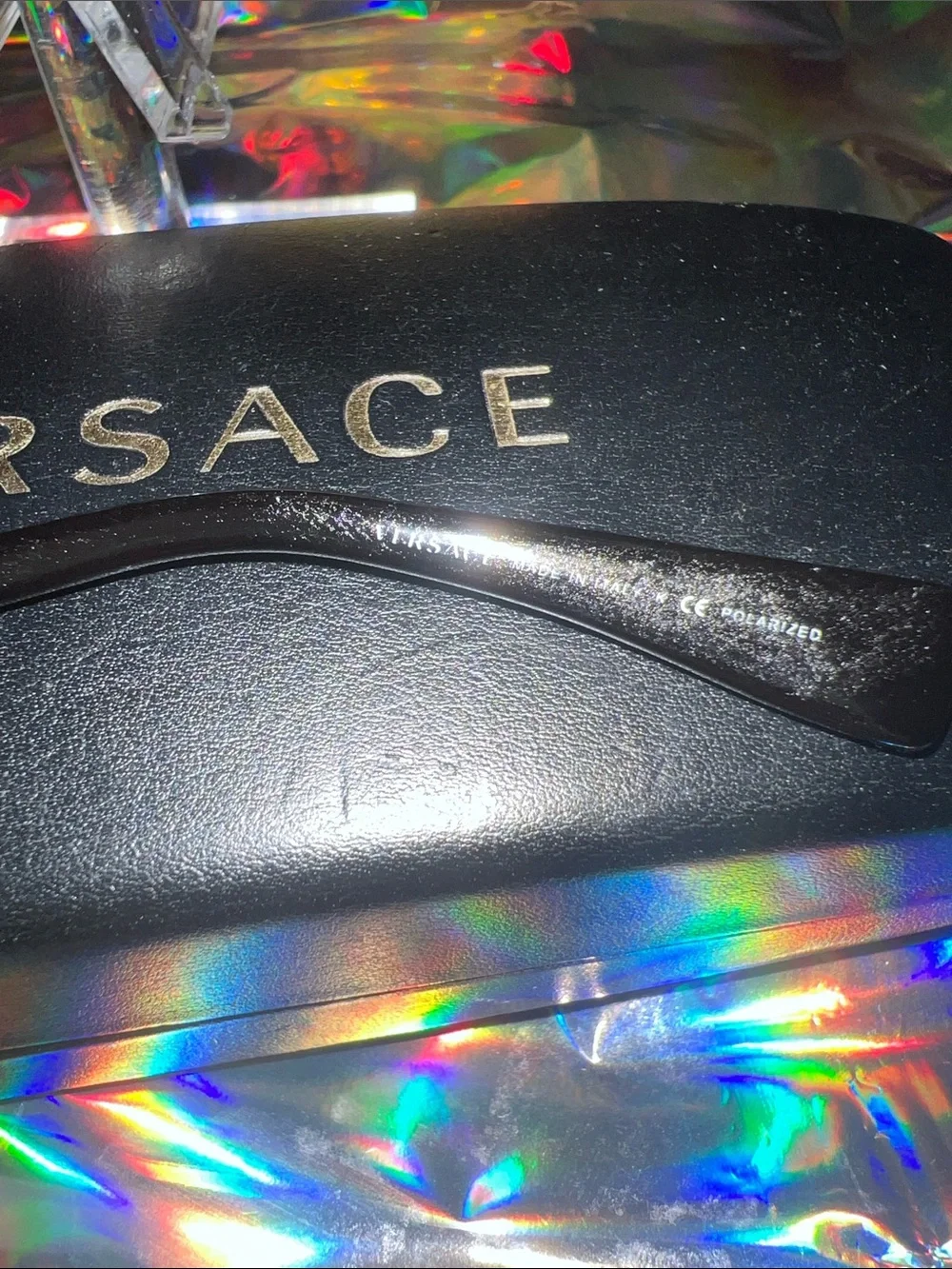 Versace Womens Black Round Gradient Sunglasses VE4342